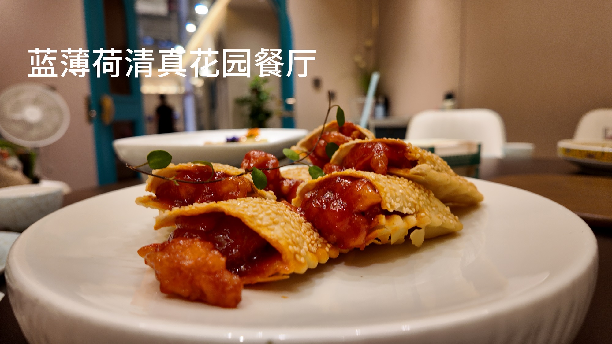 蓝薄荷清真花园餐厅露台夜景